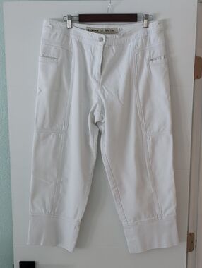 Vintage Fibers By Barbara Lesser White Ankle Beach Boho Denim Sz 16 Coastal